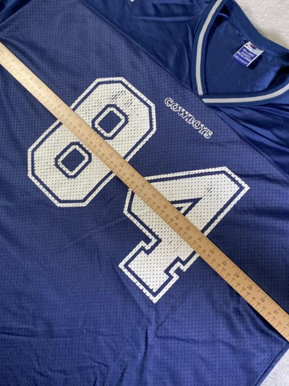 Vintage Dallas Cowboys Football Jersey Mens 2XL Blue NFL Champion Galloway #84 - Picture 2 of 3